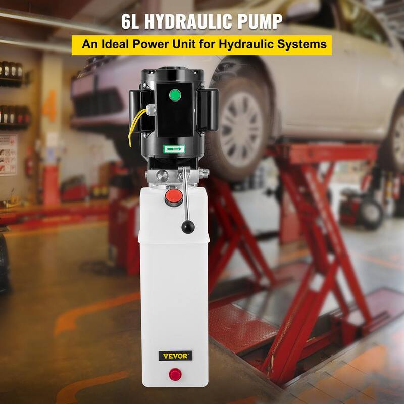 VEVOR Hydraulic Pump 2.2KW Car Lift Hydraulic Power Unit Hydraulic Power Pack 220V 3HP 50HZ 2750 PSI with 6L Plastic Reservoir - QCJSQSLK000000001V0-0812