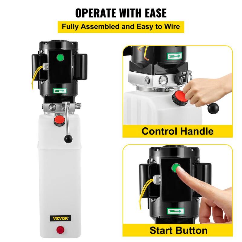 VEVOR Hydraulic Pump 2.2KW Car Lift Hydraulic Power Unit Hydraulic Power Pack 220V 3HP 50HZ 2750 PSI with 6L Plastic Reservoir - QCJSQSLK000000001V0-0812