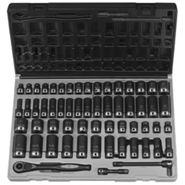 Light House Beauty 81259CRD 0.38 in. Drive 59pc Fract. And Metric Duo-Socket Set - 12 Pt. - LI2613537