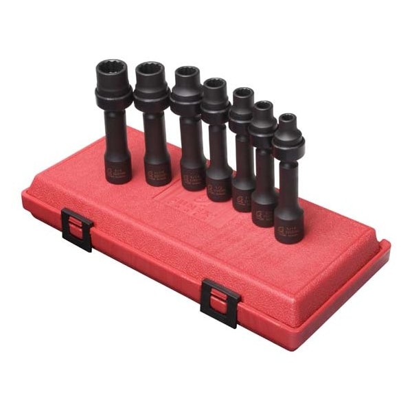Sunex SKT SET 1/2" DR 7 PC 12 PT SAE DRIVELINE - SU2696