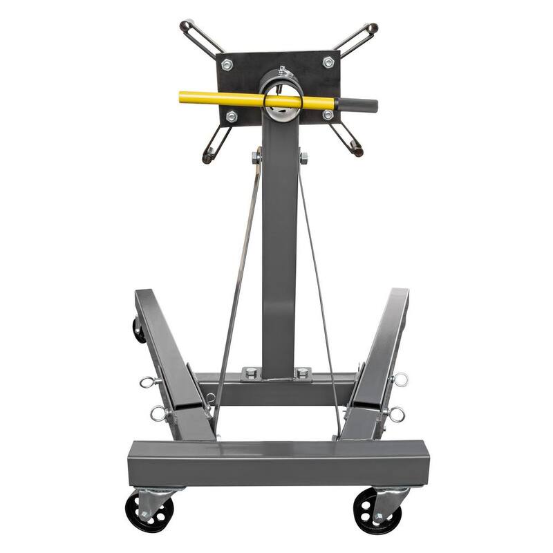 RANGER RES-1TF 2,000 lb. Capacity Folding Engine Stand with Swivel Casters and 360-Degree Rotating Head - 5150470