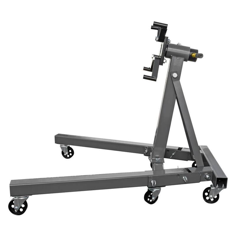 RANGER RES-1TF 2,000 lb. Capacity Folding Engine Stand with Swivel Casters and 360-Degree Rotating Head - 5150470