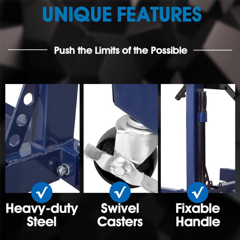 TCE 1,500 lbs Steel Rotating Engine Stand with 360 Degree Rotating Head and Folding Frame, Blue - AT26801U