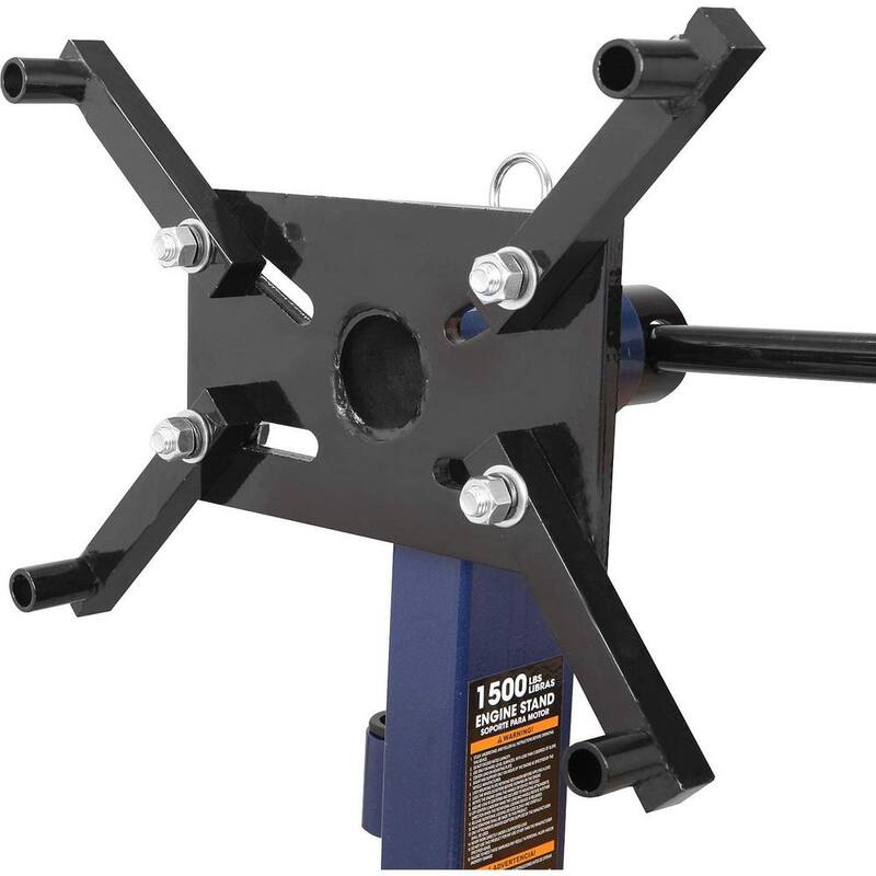 TCE 1,500 lbs Steel Rotating Engine Stand with 360 Degree Rotating Head and Folding Frame, Blue - AT26801U