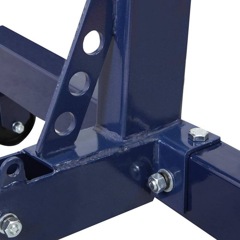 TCE 1,500 lbs Steel Rotating Engine Stand with 360 Degree Rotating Head and Folding Frame, Blue - AT26801U