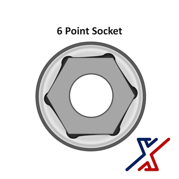 X1 Tools 17 mm. x 1/2 Drive, 6 Point Deep Impact Socket, Spindle Axle Nut 1 Socket by X1 Tools - X1E-HAN-SOC-DEE-1017x1