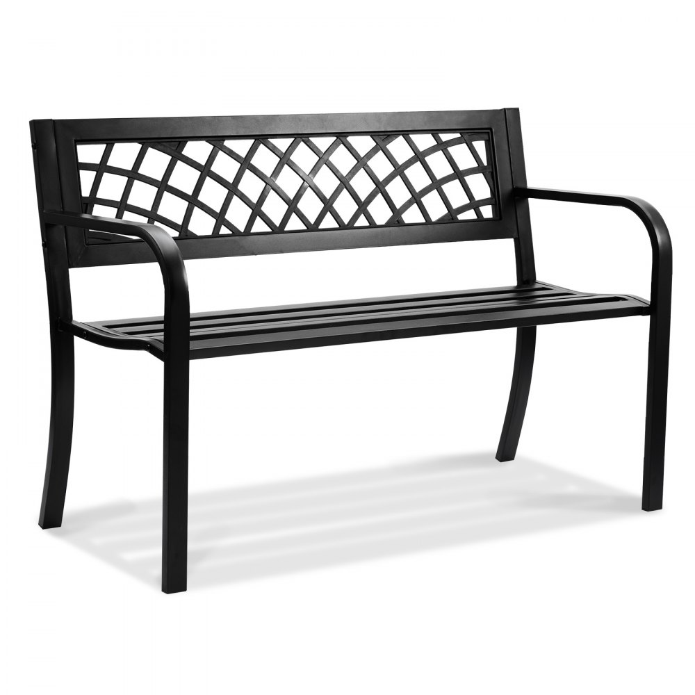 VEVOR Outdoor Bench,46 inches Metal Garden Bench for Outdoors, 480 lbs Load Capacity Bench,  Outdoor Garden Park Bench with Backrest and Armrests, Patio Bench for Garden, Park, Yard, Front Porch - GYZYJS46YC00W8FDQV0