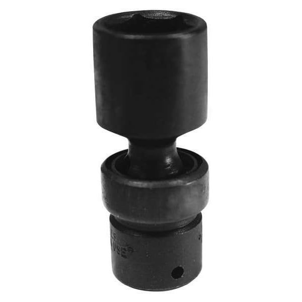 Sk Professional Tools 1/4 in Drive Impact Socket 9/16 in Size, Standard Socket, Black Oxide - 32318