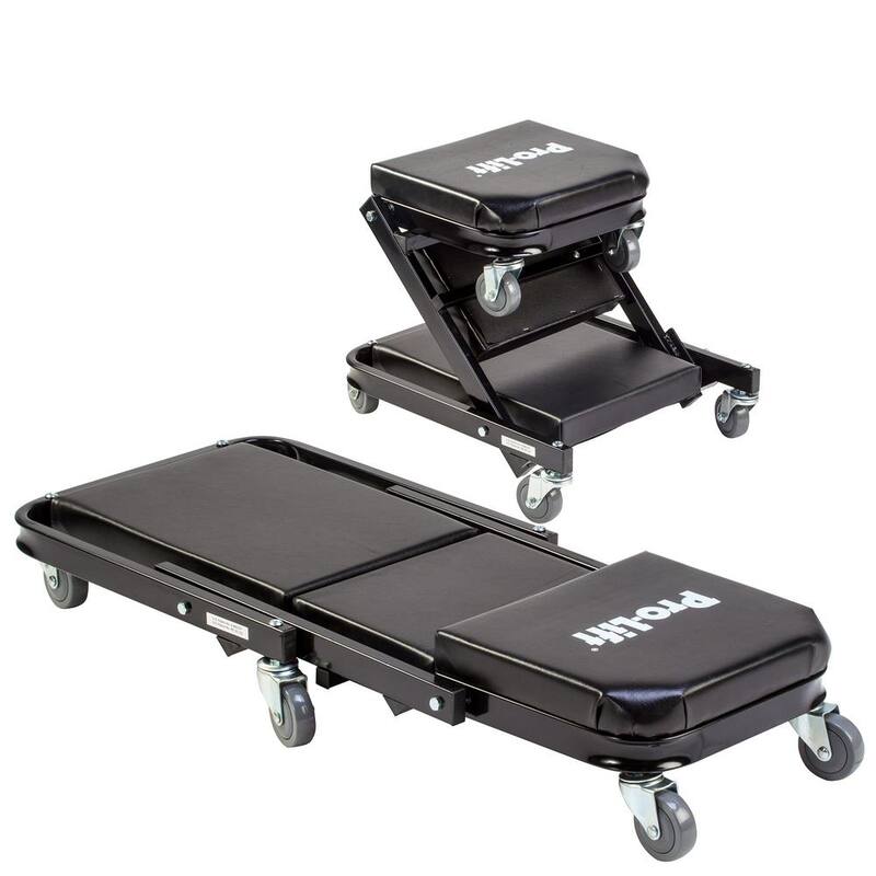 Pro-Lift 40 in. 450 lbs. Capacity Z Creeper 2 in 1 Creeper and Seat - C-9100