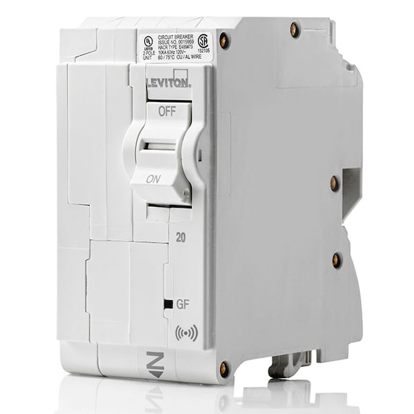Leviton Circuit Breaker, 20A, 2 Pole, 120/240V AC, 10kA - LB220-GS