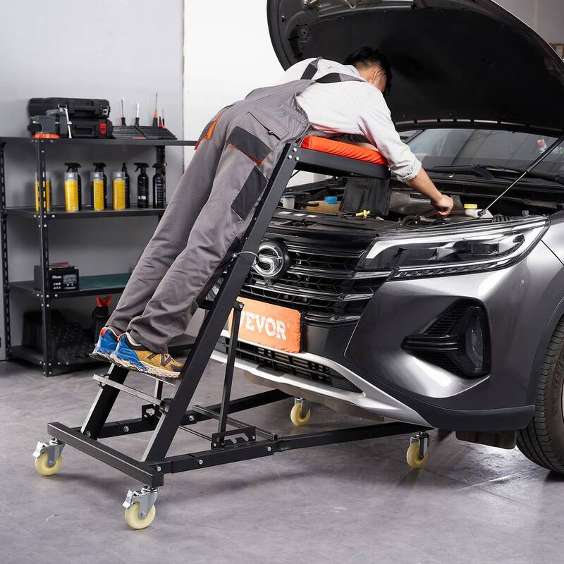 VEVOR Automotive Top Creeper, with Adjustable Height 48 in. to 76 in., 400 lbs. Capacity High Creeper, 4 Swivel Caster Wheels - FDJXCTYHXHX4D070NV0-0730