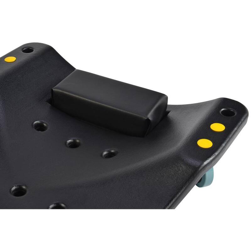 Omega Lift Mechanic Plastic Creeper 48 in. Ergonomic HDPE Body 440 lbs. Capacity with Padded Headrest and Dual Tool Trays in Red - 91902