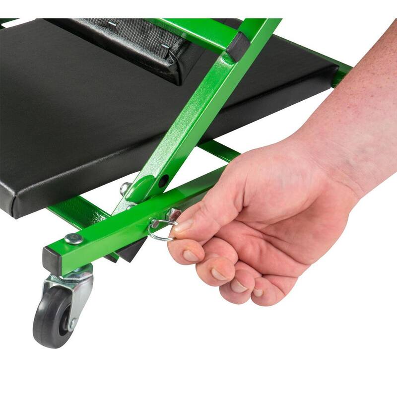 Pro-Lift Z Creeper Black/Green 2-in-1 Creeper and Seat 36 in. with 6-Casters and 300 lbs. Capacity - C-2036DG