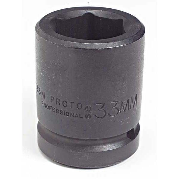 Proto 1 in Drive Impact Socket 75 mm Size 6 pt Standard Depth, Black Oxide - J10075M