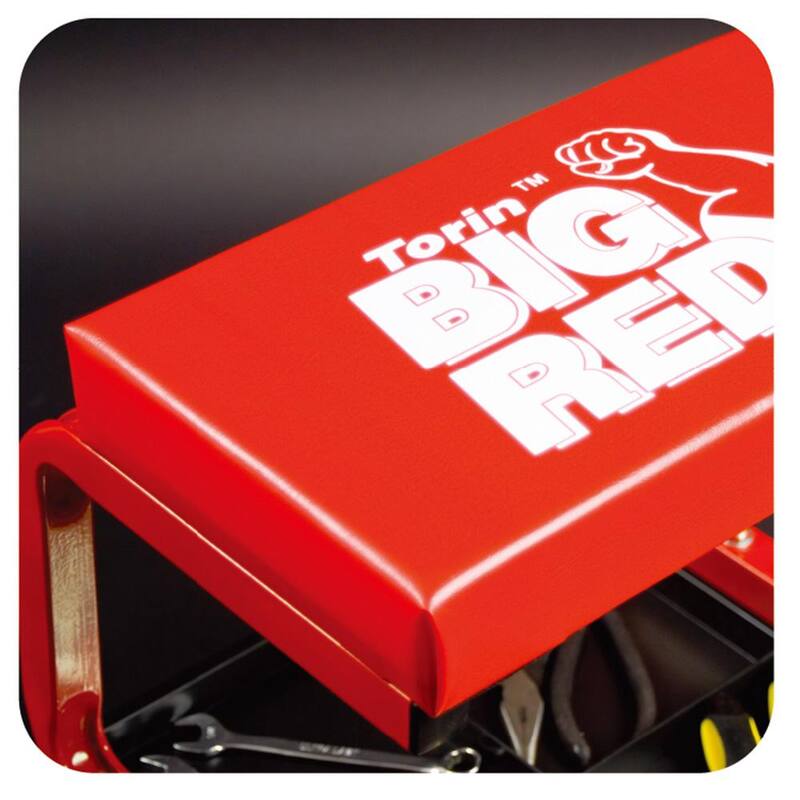 Big Red 250 lbs. 14.4 in. L Rolling Mechanic Creeper Seat with Tool Tray - TR6300