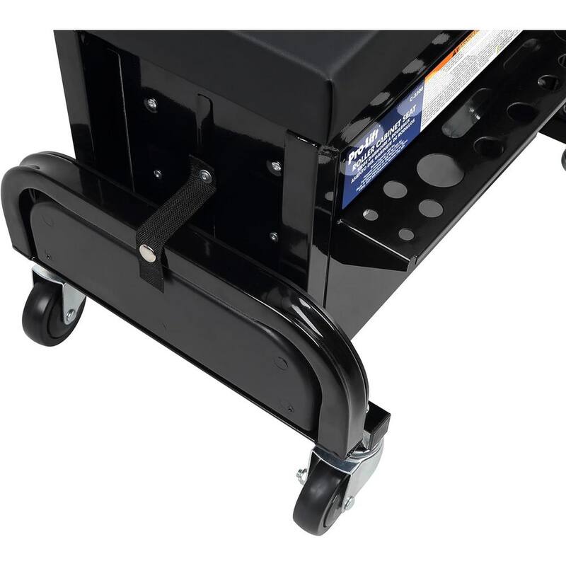 Pro-Lift Mechanic Roller Seat with Tool Box - 3-Drawer Rolling Tool Chest Stool with Padded Seat Cushion - 400 Lbs Capacity - C-3300