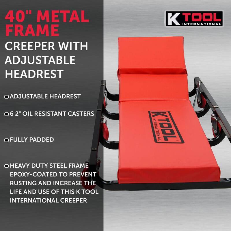 K Tool International 40 in. Metal Frame Creeper - KTI74961