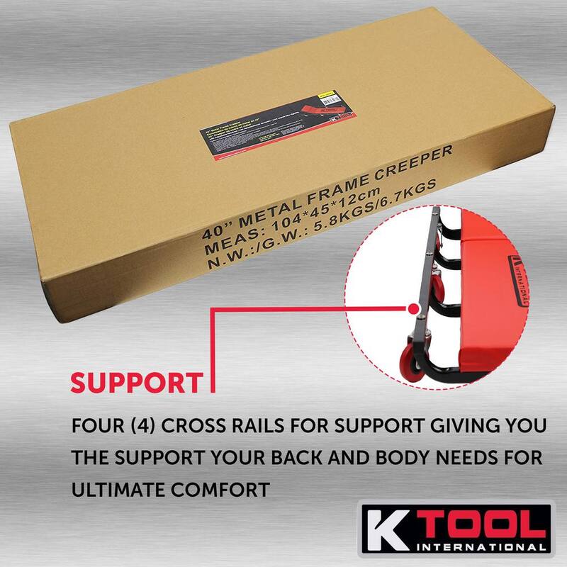 K Tool International 40 in. Metal Frame Creeper - KTI74961
