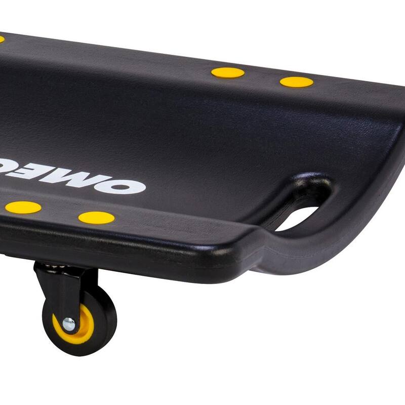 Omega Lift 36 in. Mechanic Plastic Creeper Blow Molded Ergonomic HDPE Body 300 lbs. Capacity with Padded Headrest in Red - 91900