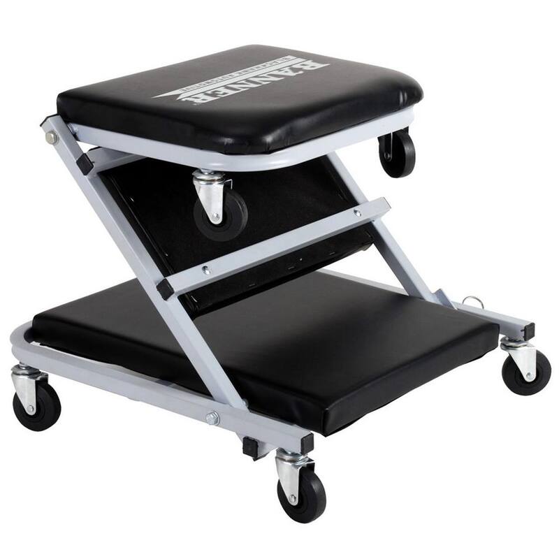 Blackhawk 36 in. 300 lbs. Capacity Foldable Creeper in Black - B2036