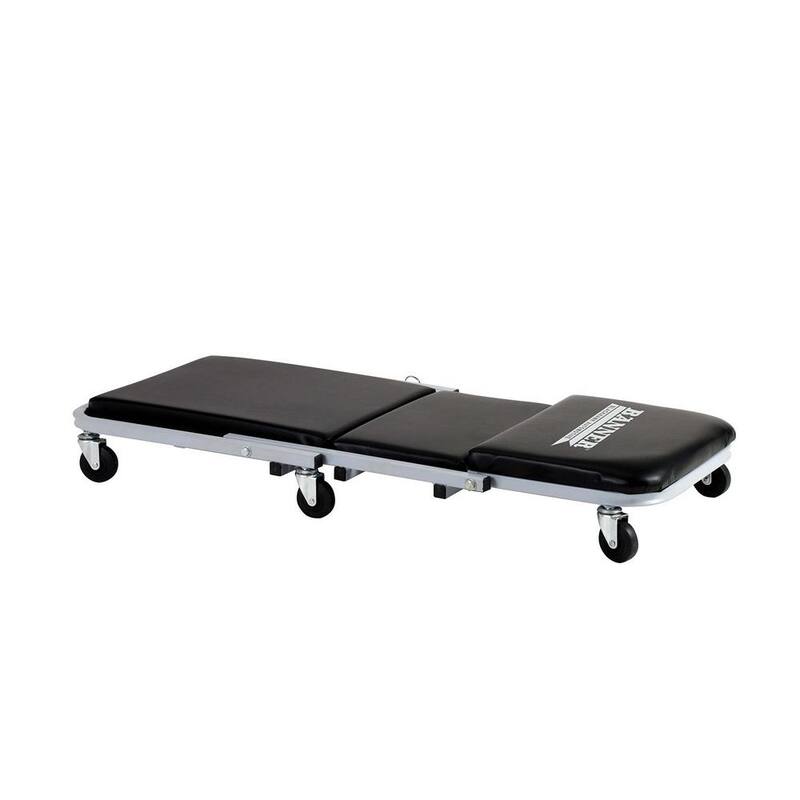 Blackhawk 36 in. 300 lbs. Capacity Foldable Creeper in Black - B2036