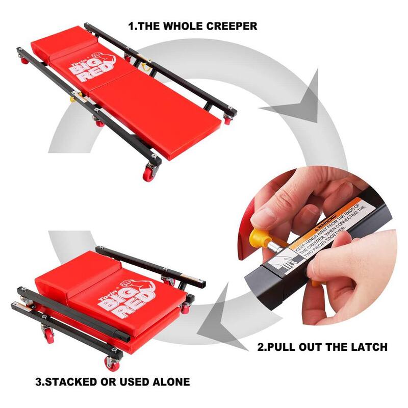 Big Red 250 lbs. 36 in. Detachable Rolling Mechanic Creeper - AR7565B