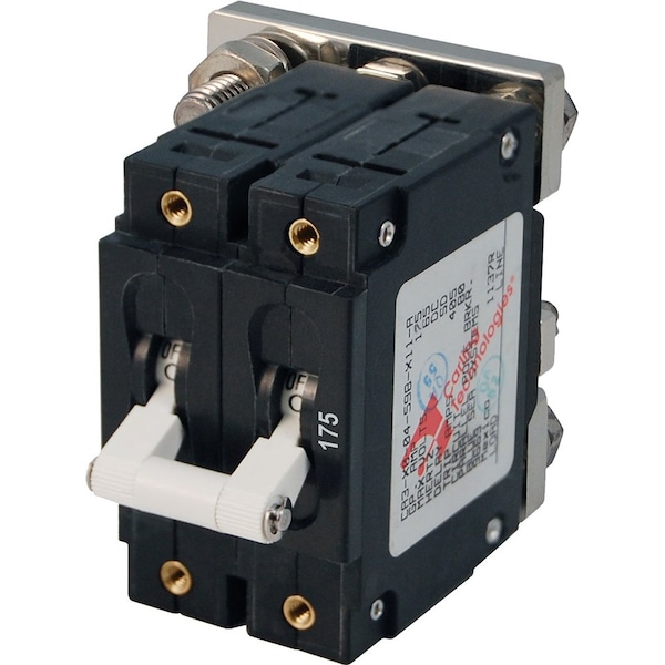 Blue Sea Systems Circuit Breaker, C Series, 175A, 2 Pole, 120/240V AC, 5kA at 65V DC - 7268