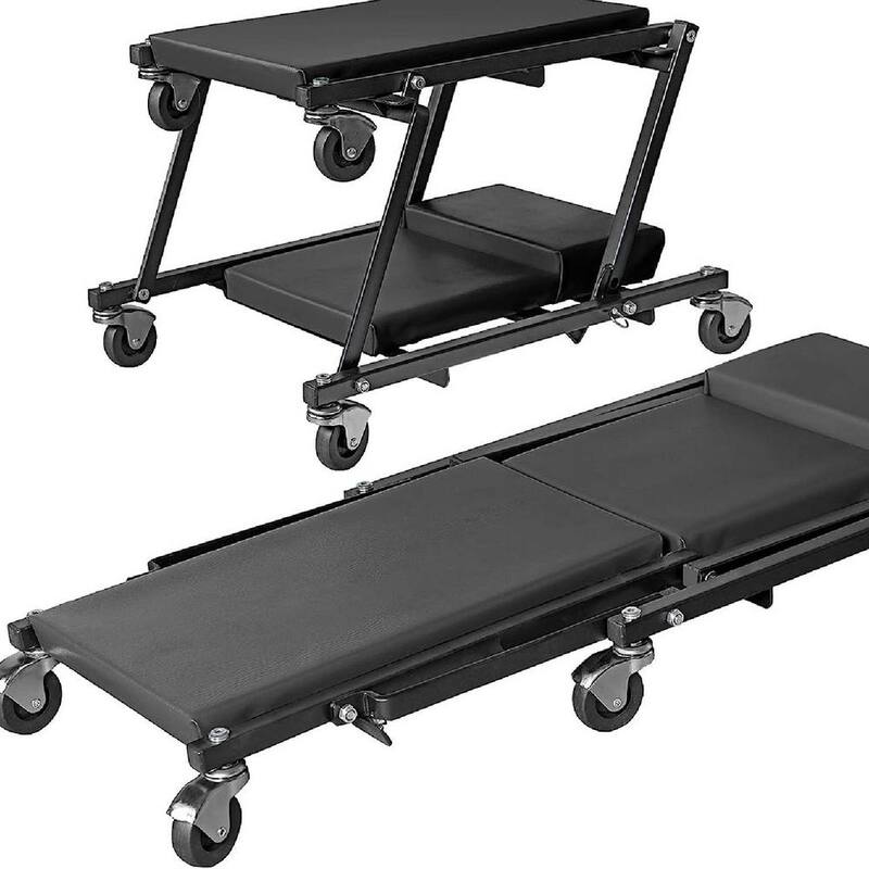 Torin 300lbs. 36in. Creeper Seat, Foldable Creeper.with 6 pcs Wheels. - ATR6505B
