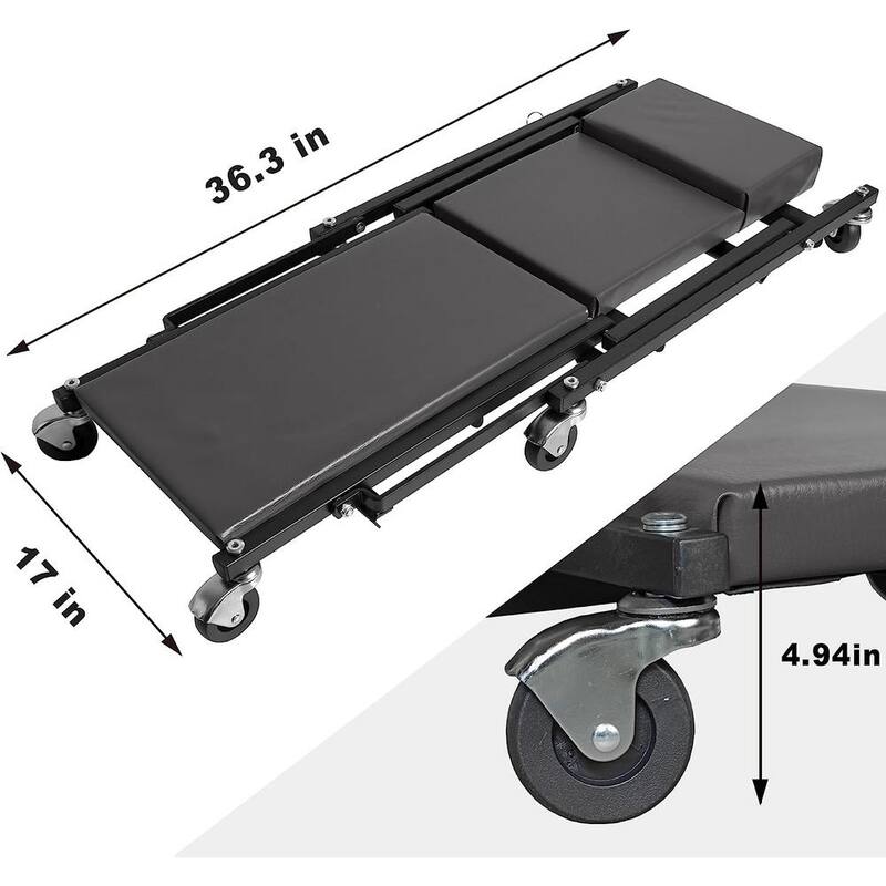 Torin 300lbs. 36in. Creeper Seat, Foldable Creeper.with 6 pcs Wheels. - ATR6505B