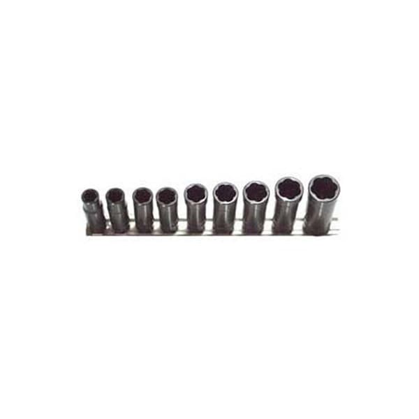 House 9 Piece .38 in. Drive Deep Metric Turbo Socket Set - HO2960379
