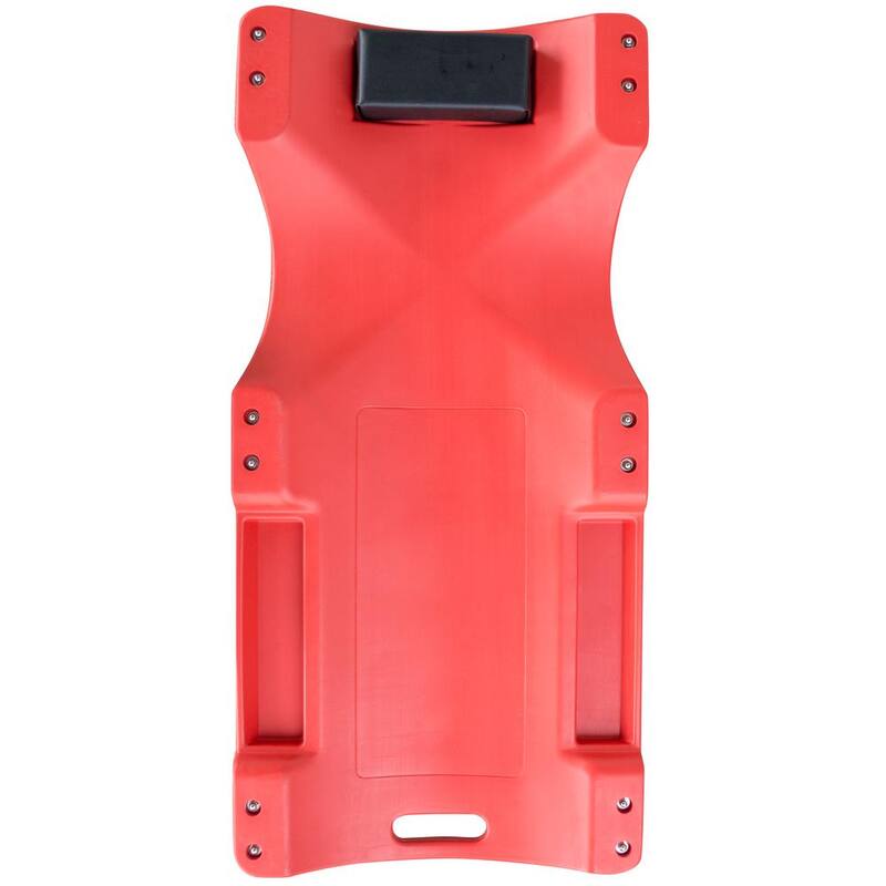 BLACK BULL 40 in. 250 lbs. Capacity Red Mechanics Creeper Seat with 6 Wheels - 806311