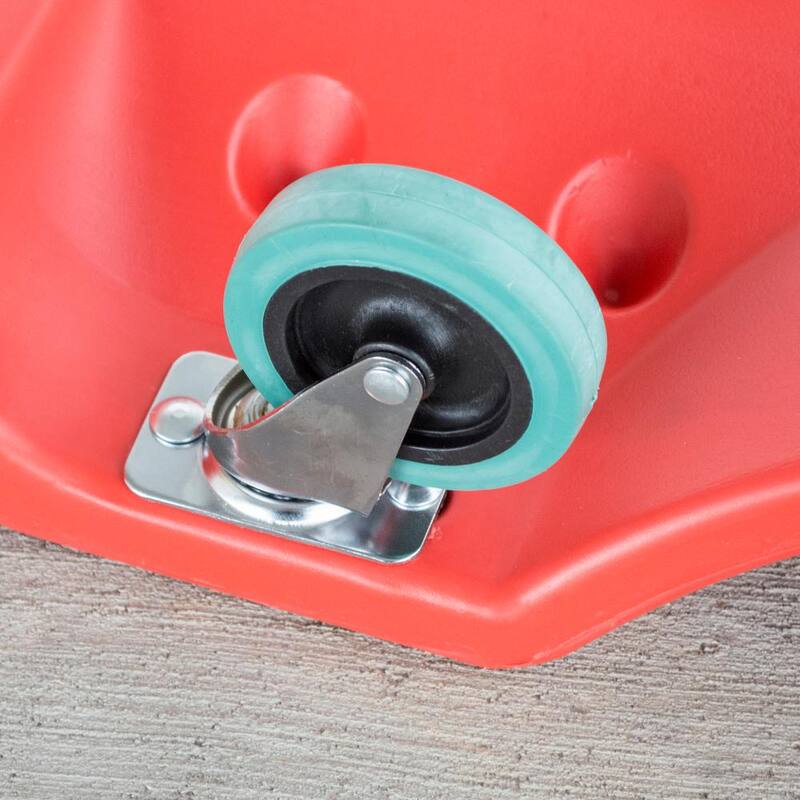 BLACK BULL 40 in. 250 lbs. Capacity Red Mechanics Creeper Seat with 6 Wheels - 806311