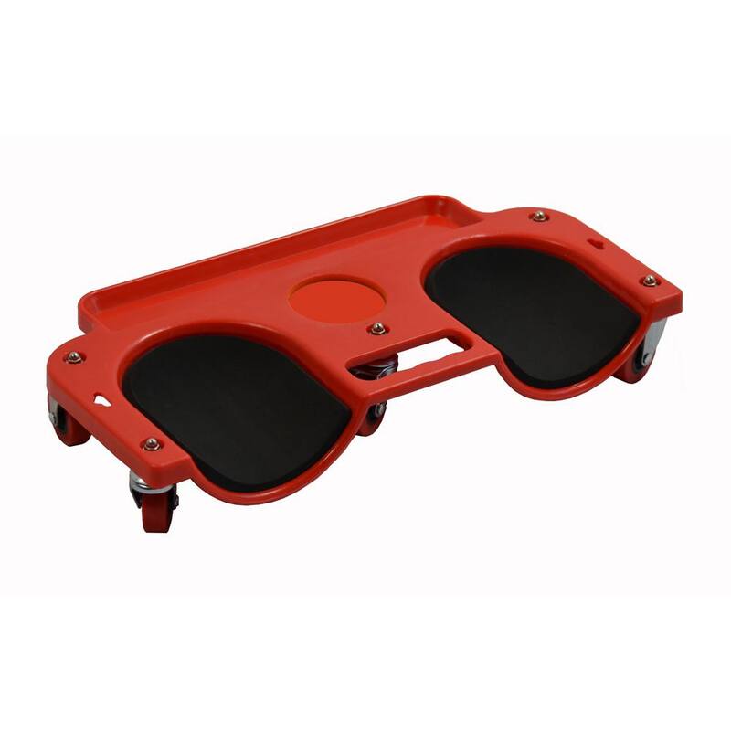 MaxxHaul Rolling Knee Creeper/Pads with ABS High-Impact Frame, 5 Swivel Castors, Tool Tray and Holder (1-Pack) - 80748