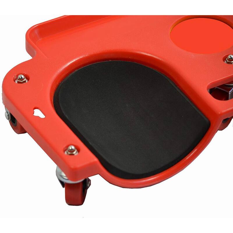 MaxxHaul Rolling Knee Creeper/Pads with ABS High-Impact Frame, 5 Swivel Castors, Tool Tray and Holder (1-Pack) - 80748