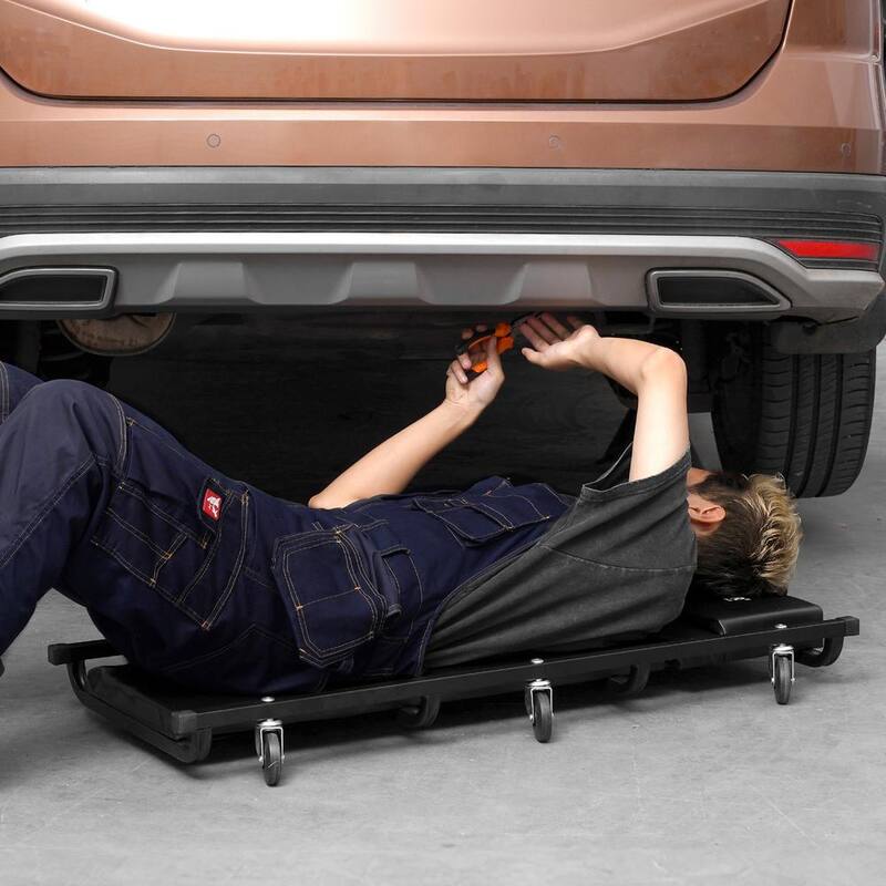 VEVOR Mechanic Garage Creeper,40-In.,300 lbs. Capacity Automotive Rolling Creeper with 6 Casters Adjustable Cushioned Headrest - BKZDXCTBYXJ4ZXI52V0