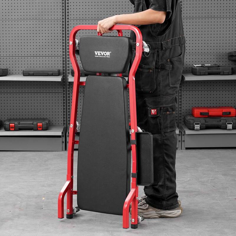 VEVOR Mechanic Garage Creeper,44-In.,300 lbs. Capacity Automotive Rolling Creeper with 6 Casters Cushioned Headrest Tool Tray - BKZDXCTB44YCBV8A0V0