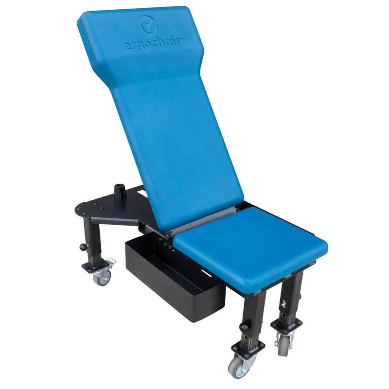 RANGER ERGO-SCOOT Ergonomic Reclining Low-Profile Mechanics Creeper Seat with Riser and Tool Tray Kit - 5160118