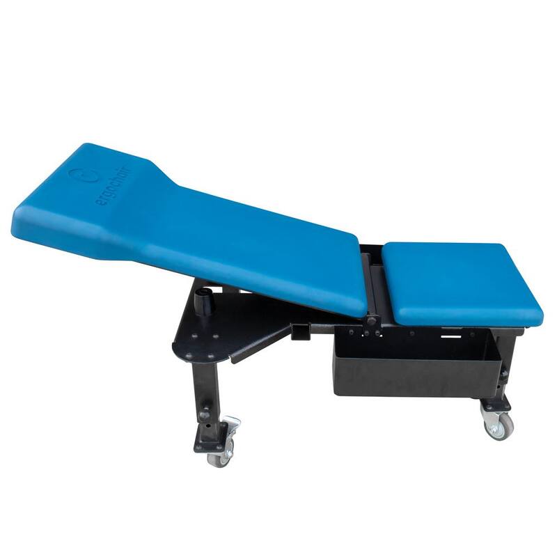 RANGER ERGO-SCOOT Ergonomic Reclining Low-Profile Mechanics Creeper Seat with Riser and Tool Tray Kit - 5160118