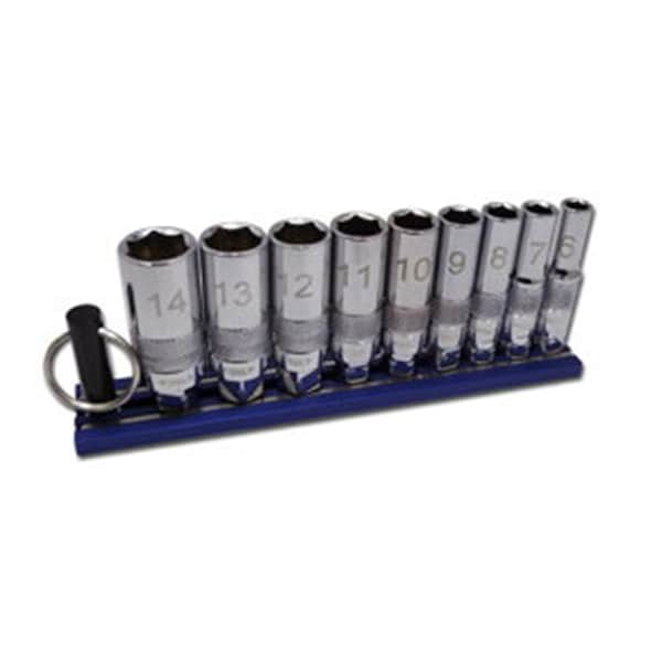 Homecare Products Deep Dual Drive Metric Chrome Sockets Set - 9 Piece - HO3488468