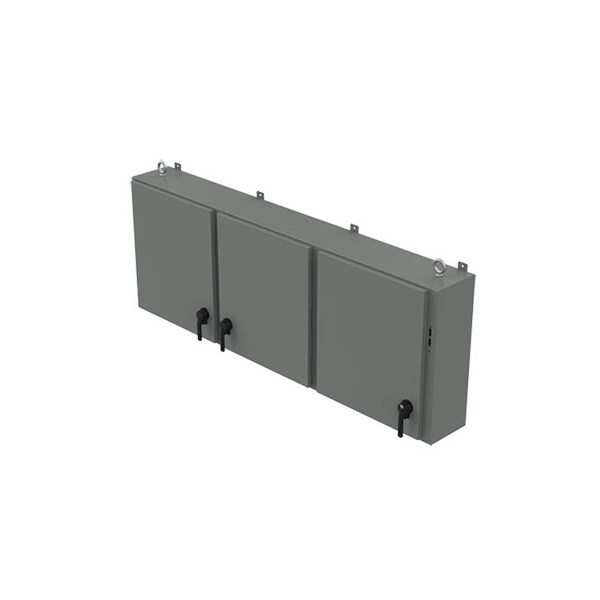 Nvent Hoffman Steel Electrical Enclosures, 48 in H, 10 in D, 118-1/4 in W, NEMA 12, Hinged - A48X3E11910