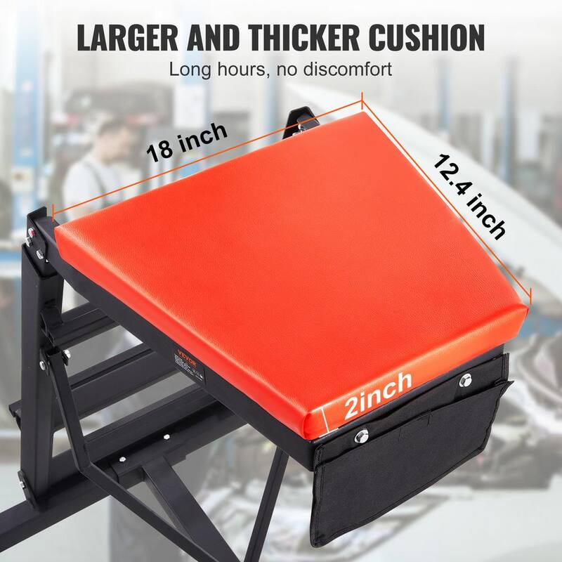 VEVOR Automotive Top Creeper with Adjustable Height 49.6in. to 75.6in., 400 lbs. Capacity High Creeper, 4 Swivel Caster Wheels - FDJXCTYIXIX4SJCLPV0-0920