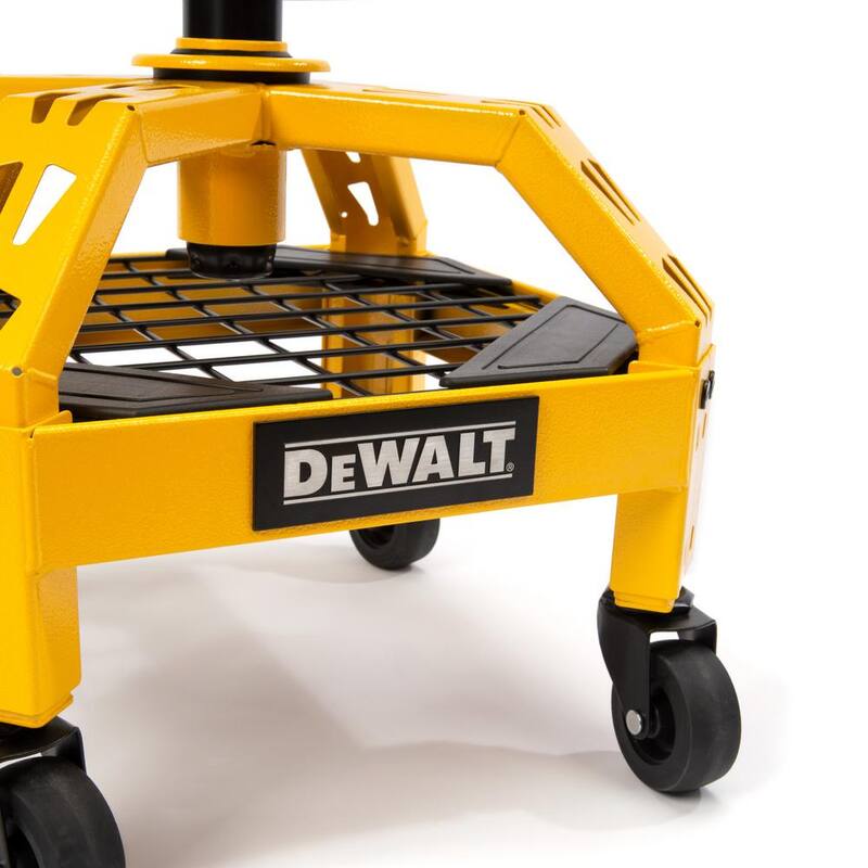 DEWALT 24 in. H x 16 in. W x 16 in. D Adjustable Shop Stool with Casters - DXSTAH025