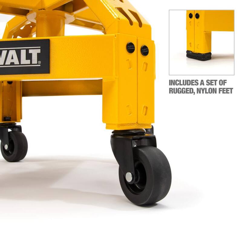DEWALT 24 in. H x 16 in. W x 16 in. D Adjustable Shop Stool with Casters - DXSTAH025