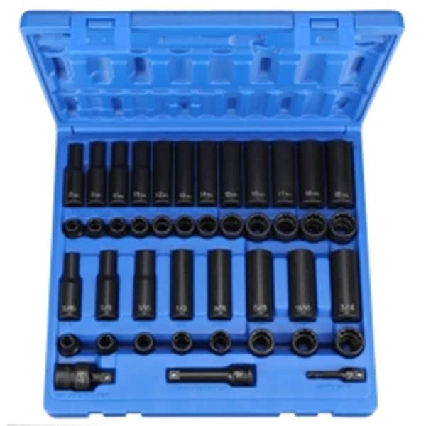 Light House Beauty 0.37 in. Drive SAE & Metric Standard - Deep Socket - 12 Point - 43 Piece - LI2997750