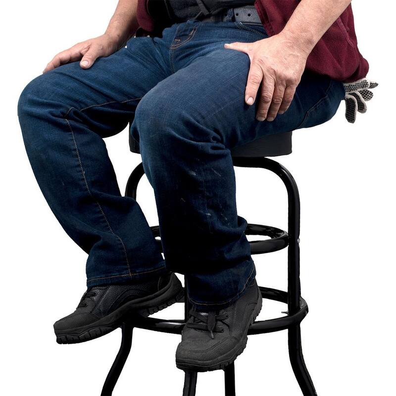 Husky 29 in. Shop Stool with 360° Swivel Seat - HPL2009P-DIP