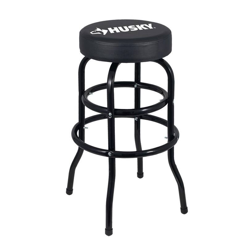 Husky 29 in. Shop Stool with 360° Swivel Seat - HPL2009P-DIP
