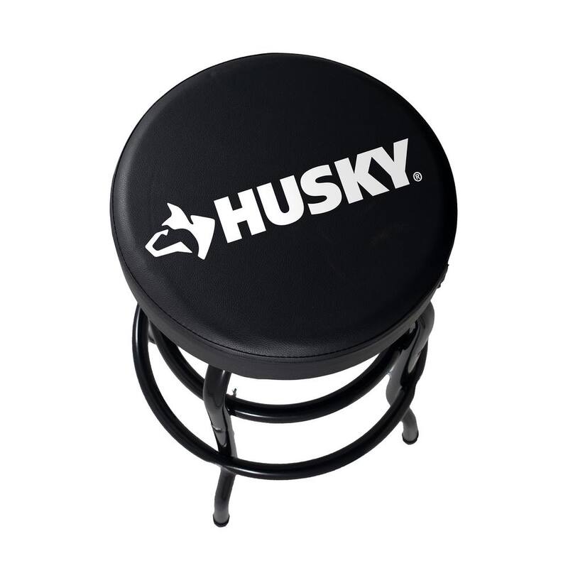Husky 29 in. Shop Stool with 360° Swivel Seat - HPL2009P-DIP