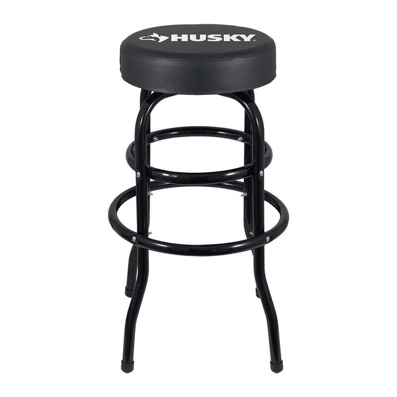 Husky 29 in. Shop Stool with 360° Swivel Seat - HPL2009P-DIP