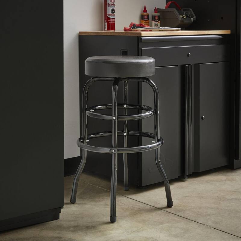 Husky 29 in. Shop Stool with 360° Swivel Seat - HPL2009P-DIP