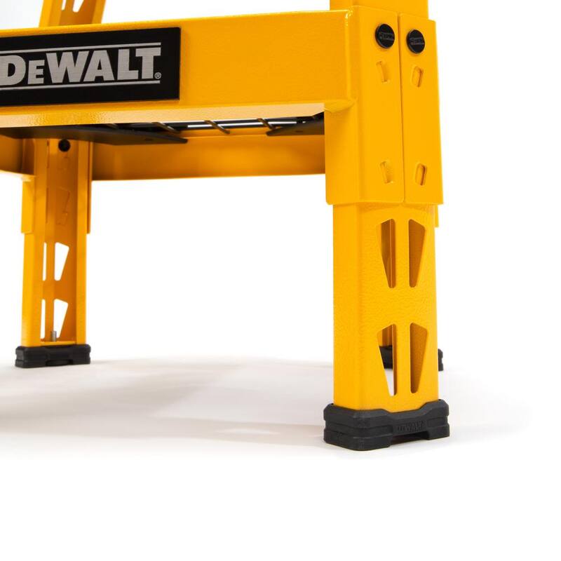 DEWALT 32 in. H x 17 in. W x 17 in. D Swivel Shop Stool with Shelf - DXSTFH030